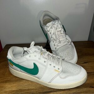 NIKE JORDAN 1 RETRO AJKO LOW SP UNION SAIL SZ 12 LEATHER MUSLIN BLUE GREEN